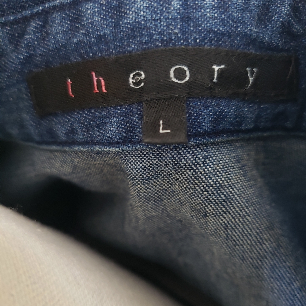Denim Button Front Jacket - Picture 5 of 5